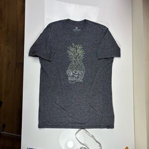Rip Curl Pineapple Skull design Charcoal Short Sleeve Tee
